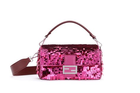 hot pink fendi bag|Fendi sequin baguette bag.